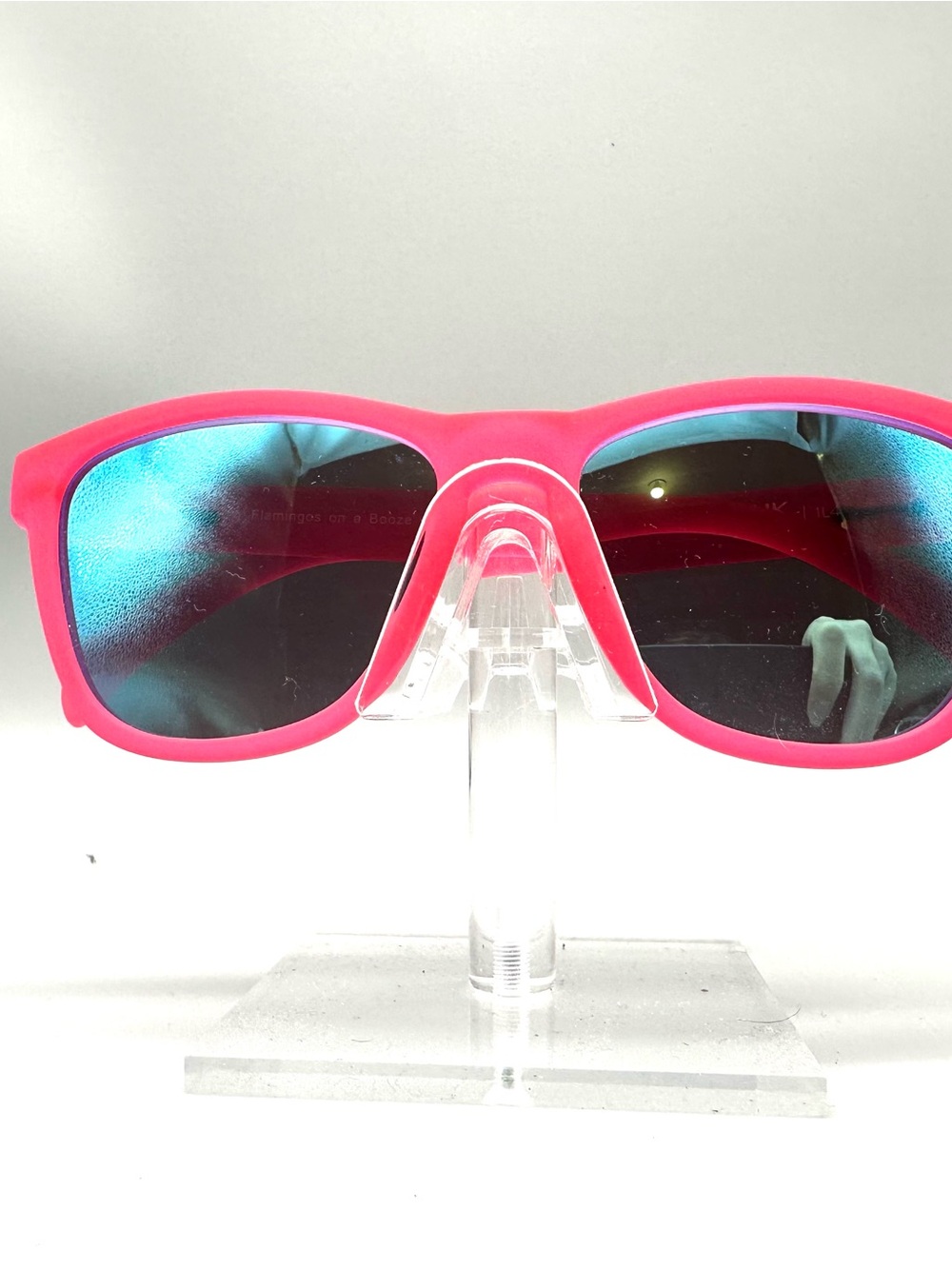 Goodr Flamingos on a Booze Cruise Sunglasses Pink Teal Polarized Lenses OG